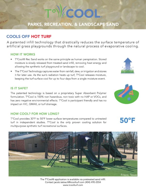 TºCool®Synthetic Grass Landscape And Sports Turf Infill